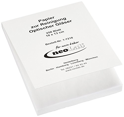 neoLab 1-7218 Linsenreinigungspapier, 10 cm x 13 cm (250-er Pack)