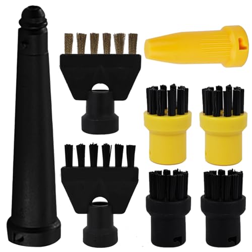 8 Stück für Kärcher Dampfreiniger Zubehör, Rundbürste, Fugenbürsten, Powerdüsen, Düsenverlängerung, Dampfreiniger Ersatzteile für Kärcher SC1 SC2 SC3 SC4 SC5