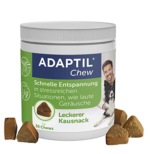 ADAPTIL Chew für Hunde | 30 Anti Stress Snacks für Ihren Hund | von Tierärzten empfohlen | schnelle Entspannung mit natürlichen Inhaltsstoffen