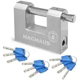 Magmaus® RTX/70 Robustes, wetterfestes Vorhängeschlöss für den Außenbereich mit 10 Schlüsseln – Ideal für Container, Schuppen, Ketten, Tore, Garagen