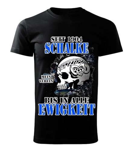 Schalke bis in Ewigkeit Fan Stadt Fussball Edition T-Shirt (L)