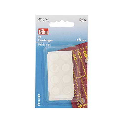 Prym 611.246 611246 Linealstopper Silikon Fabric Grips, transparent, Einheitsgröße