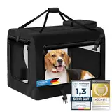 all Pets United® Hunde-Transportbox Tier Hundebox Transporttasche faltbar Hundetasche Haustier-Transport Atmungsaktiv & Wasserabweisend für Hunde & Katzen (L - 70x52x52 cm)