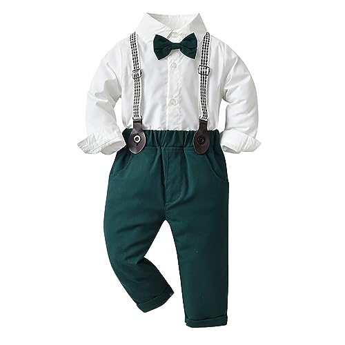 Baby Jungen Gentleman Anzüge Mit Fliege + Hosenträger Anzug Kinder Kinder Anzug Anzug Baby Soft Große Größen Einschulung Outfit Taufbekleidung Taufkleid Kinderanzüge Anzüge & Sakkos