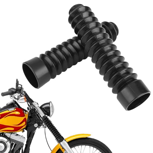 2 Stück Gabelschutz, 205 x 52 x 37mm Motorrad Gabel Faltenbalg Motorrad Gabelabdeckungen Gabelschutz Universal Gummi Gabel Staubschutz Abdeckung Stoßdämpfung Gamaschen Vorne Für Motorräder