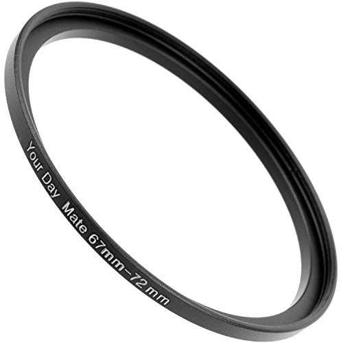 Step Up Ring, Ø 67 auf 72 mm Durchmesser, Ultra Slim Design, aus Aluminium, für Ø 67 mm Objektiv und Ø 72 mm Filter, Adapter Step Up, Filteradapter Kamera, Filter Adapter Ring, Step-Up Ring 67 72 mm