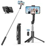 SelfieShow Selfie Stick Stativ, Erweiterbar Selfie-Stange mit Kabelloser Fernbedienung Tragbar Monopod Handyhalter Kompatibel mit iPhone 15/14/13/12/11 Pro/XS Max/XS/X/8/7, Samsung Huawei Smartphones