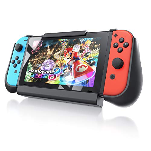 CSL - 10000 mAh Nintendo Switch Akku Hülle - tragbare Powerbank – Switch Charge -Ladegerät - mit Joy-Con-Griffen - Anpassbarer Ständer - Card Steckplätze - Akku Hülle Ladegerät