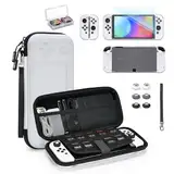 Younik Switch OLED Tasche für Switch OLED Modell 2021, 14 in 1 Switch OLED Zubehör Bundle mit Switch OLED Tragetasche, schützendes Zubehör für Switch Konsole & J-Con, Game Card Case (Knopf-Typ)