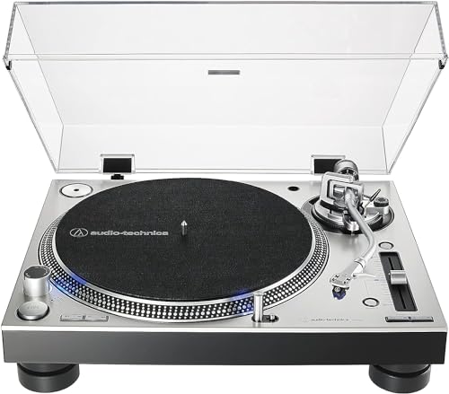 Audio-Technica LP140XPSVEUK Professioneller Manueller DJ-Plattenspieler mit Direktantrieb Zilve