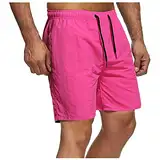 Sporthose Herren Kurz - Kurze Hosen Herren, Laufshorts Männer Sommer Jogginghose Fitnesshose Sportshorts Trainingshose,Man Solide Elastische Taille Mittlere Taille Lose Taschen Verband Kurze Hosen