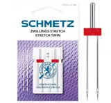 SCHMETZ | 2 Nähmaschinennadeln | Zwillings-Stretch | 130/705 H-S ZWI 4.0 | Nadeldicke 4.0/75 | auf jeder gängigen Haushaltsnähmaschine einsetzbar