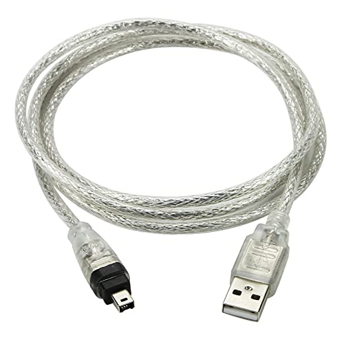 NFHK USB-Stecker auf Firewire IEEE 1394 4-poliger iLink-Adapterkabel für DCR-TRV75E DV 1 m USB-Firewire-Kabel