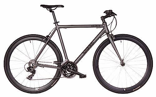 FK Cycling Crest Estate Fahrradlenker, flach, 21 Gänge, Typ Fixie mit Schaltung, Grau