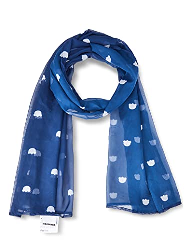 Nicopanda Unisex Polka-Dot Scarf Schal, Blau (Navy), One Size