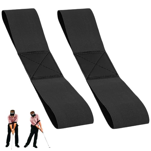 2 Stück Golf Schwungtrainer für Die Arme,Golf Swing Arm Haltungskorrektur Correction Belt,für Alle Golfer,Anfänger,Verbessern Sie Ihre Schwunghaltung