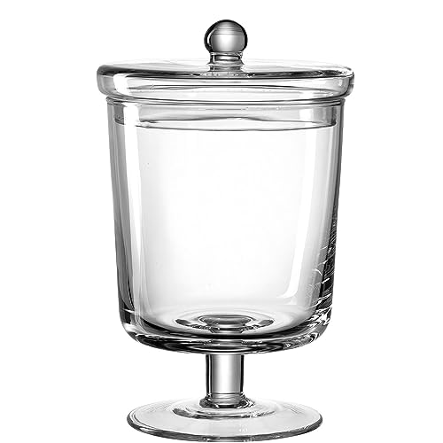 Leonardo - Poesia/Ravenna - Dose auf Fuss/Bonboniere - Glas - Klar - (DxH) 15 x 23,5 cm - Handgefertigtes Unikat