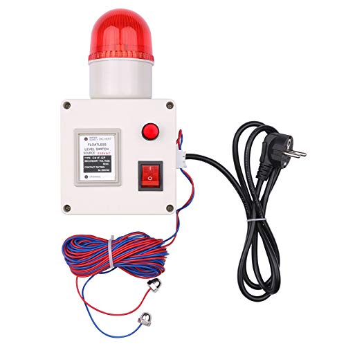 Irfora Wasserstandsanzeigealarm Wasserstandalarmsensor Wasserleitungsanzeigealarm Alarm für niedrigen oder hohen Wasserstandsensor mit Schalldämpferschalter