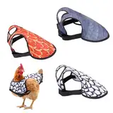 3 Stück Hühnersattel, Huhn Weste, Adjustierbarer Schutzschürze Wasserdicht Hühnerbekleidung, Atmungsaktive Verschleißfester Hühnersattelschürze, für Geflügelstall und Hühnerhaltung