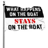 Country Boy Flags What Happens On The Boat Stay On The Boat Flagge, Poolschilder und Dekoration, lustige Raumdekoration für den Außenbereich, 60 x 90 cm