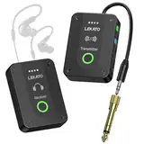 LEKATO MS-02 Drahtloses In-Ear Monitoring System, Professionelles kabelloses 2.4G Stereo IEM-System mit Sender & Empfänger Betrieb im Mono- und Stereo-Mode Geeignet für Bandproben und Live-Auftritt