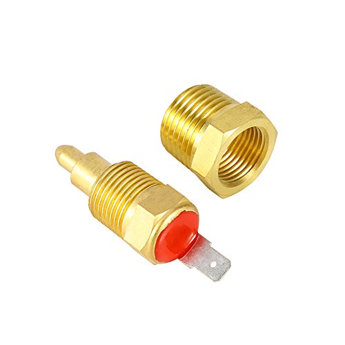 Lüfter Thermostat Temperaturschalter, Keenso 185 bis 175 Grad Gold Elektromotor Kühlgebläse Thermostat Temperatursensor Schalter mit 3/8 "Rohrgewinde