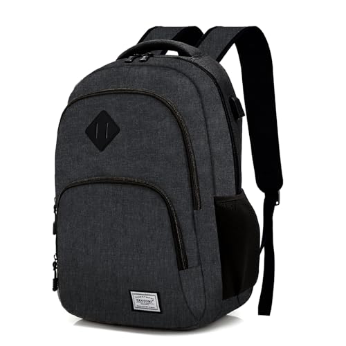 MoFut Rucksack Herren & Damen, Reiserucksack, Laptop Rucksack viele Fächer mit 15,6" Laptopfach, Wasserdichter Handgepäck Rucksack, Backpack für Studenten, Büroangestellte, Reisen Wandern (Schwarz)