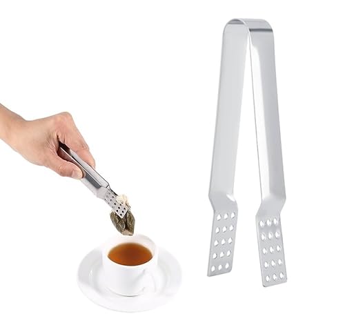 Teebeutel Clip, Teebeutel Squeezer Edelstahl Teebeutel Zangen Multifunktions Teebeutel Clip Tee Squeeze Zangen Küche Kochen Gadget zum Abschneiden Teebeutel