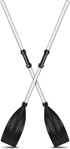 GOTOTOP Aluminium Kajakpaddel 2 Stück Kajakpaddelboot Paddel 126cm Stand-Up Paddling Board Stechpaddel für Kanu Kayak Surfboard Schlauchboot Ruder