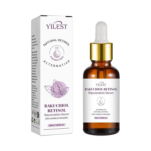 Retinol Serum Gesicht, Bakuchiol Rejuvenation Retinol Serum mit Hyaluron für Anti -wrinkle, Anti Aging Gesichtsserum für strahlende Haut und zur Reduzierung von Akne (30ml/1.01 fl.oz.)