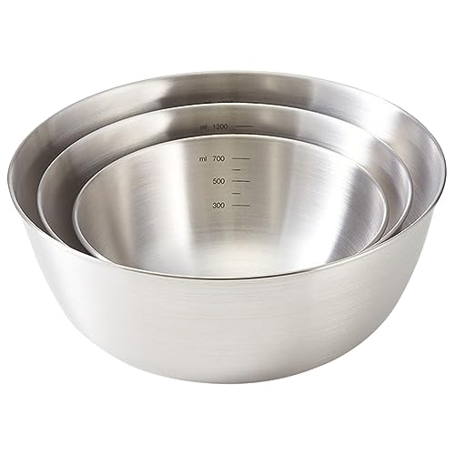 COLLBATH Edelstahlschüssel-set – 3 Große Rührschüsseln Salatschüssel Kochschüssel Backschüssel