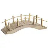 MaMeMi Brücke aus Holz, flach [ca 13 cm lang, handgefertigt] Krippenzubehör, Krippenbedarf/Zubehör für Weihnachtskrippen & Krippenlandschaften & Modellbau