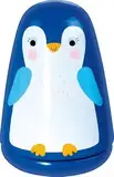 goki 53782 Spieluhr Gute Nacht, kleiner Pinguin mit der Melodie La-le-lu – Schlafhilfe für Baby und Kinder – Einfaches Aufziehen, ab Geburt, Blau