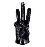 OnundOn Fingervibrator Mittelfinger Vibrierende Dildo Handschuhe Masturbation Handschuhe Wasserdicht Latex Handschuhe Fetisch Handschuhe Multifunktions handschuhe (1 Handschuh für die rechte Hand)