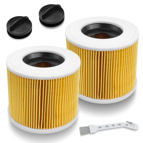 Baxcdyswe 2 Stück WD3 Filter für Kärcher Staubsauger WD3, WD2, WD1, MV3, MV2, A, K, KNT, NT, SE, VC Patronenfilter Ersatzfilter Staubsaugerfilter für Kärcher Staubsauger Filter 6.414-552.0/64145520
