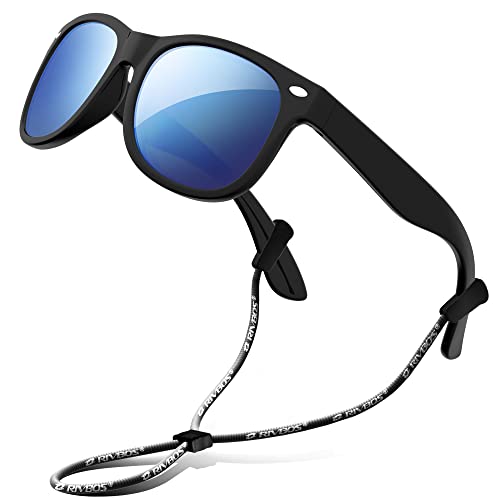 RIVBOS Kinder polarisierte Sonnenbrille mit Riemen Brillengläser Schattierungen für Jungen Mädchen und Kinder RBK004