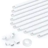 Einschnur Kabelkanal, Selbstklebend Weiss Mini, Lackierbarer zum Verstecken eines Netzkabels, Lautsprecherkabels oder TV-Kabels zu Hause oder im Büro - 10X L400mm, B15mm, H10mm
