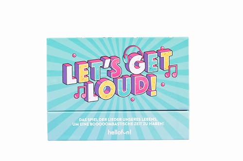 Hellofun! LET’S GET Loud, Das Spiel der Lieder unseres Lebens - EIN Spiel für 4-12 Spieler, das Spaß Macht und mit Familie und Freunden gespielt Werden kann. Von den 60er Jahren bis Heute