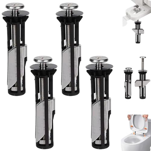 Heavy Duty Toilet Seat Fastener Bolt Kit, Universal Toilet Seat Bolts Replacement Kit, Heavy Duty Toilet Seat Locking Bolt, Heavy Duty Toilet Seat Bolts (4PCS)