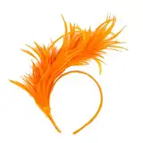 DAIFINEY Haarschmuck Kopfschmuck Feder Mode Haarbänder Haarspangen haarreif Kopfbedeckungen Blumenkranz Braut Kopfschmuck Schleier Kranz Schleier Hochzeit Haarschmuck Orange/Orange