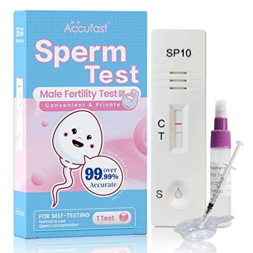 Accufast Spermatest für Männer - Spermientest Fruchtbarkeitstest Sperma Test für Männer | Misst die Konzentration von Spermien | Zeigt Normale Oder Niedrige Spermienzahl An | Akkurat Und Privat