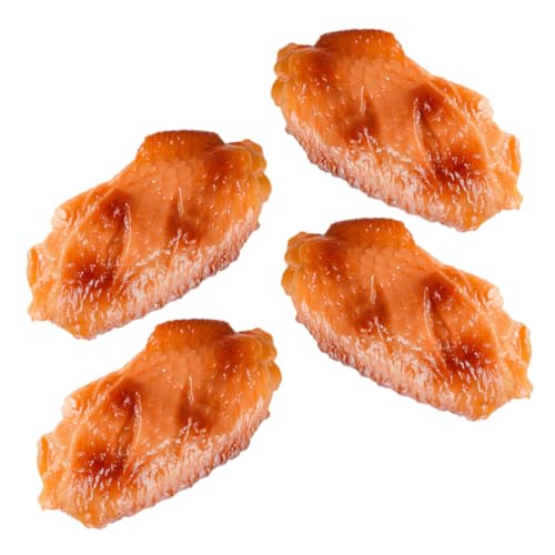 ibasenice Chicken Wing Display 4 Stück Künstliche Chicken Wings Für Lebensmitteldekoration Restaurant- Und Eventbedarf