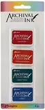Ranger Ink Pad Kit 1 Archival Mini Stempelkissen-Set 1, Mehrfarbig, synthetisches Matrial, 20.3 x 8.3 x 1.8 cm