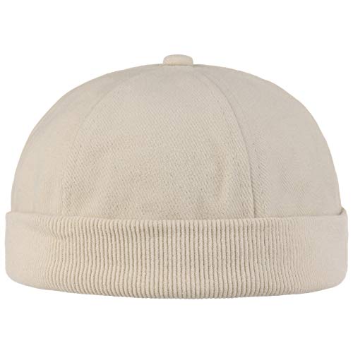 Lipodo Cotton Dockercap Herren - Mütze aus 100% Baumwolle - Docker in Einheitsgröße (54-61 cm) - Cap mit Klettverschluss - Hafenmütze ganzjährig tragbar beige One Size