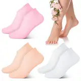 Apricitie 3 Paar Silikonsocken für Füße,Silikon Feuchtigkeitsspendende Socken 35-39 Silikon-Feuchtigkeitssocken Anti-Rutsch Fuß Spa Gel Socken Weiche Moisturizing Silikonsocken für Fußpflege