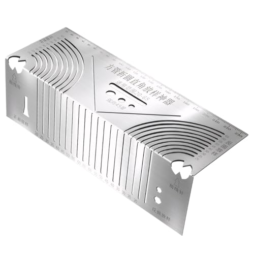 SNONESIY Parallel Anreißer,Winkel und Bogen Markierung Werkzeug,Linear Arc Dual Purpose Scriber,Square Steel Pipe Fitting Pipe Cutting Guide,Geeignet für Metallverarbeitung,Maschinenbau,Bauwesen