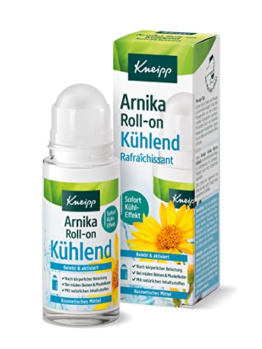 Kneipp Arnika Roll-on Kühlend Massageroller lindert Verspannungen und Schmerzen im Nacken in Schultern, Rücken, Muskeln ideales Entspannungs-Eisgel für Sport und Arbeit Dank Sofort-Kühleffekt - 50ml