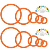 CHCAES 10 Stück Dart Übungsringe 20 Stück Pinnadeln Gefühlt Trainingsringe Dart Zubehör Steeldart Pins Stecknadeln für Anfänger Üben Das Training Orange Farbe