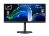 Acer CB292CUbmiipruzx FreeSync 29" IPS Full HD Display 75Hz 1ms 21:9 HDMI 2.0 DP 1.4 USB 3.1 Type-C USB 3.0 integrierte Lautsprecher Höhenverstellung HDMI-Kabel, DP, Ty. pe-C, USB3.0, Schwarz