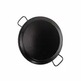 La Ideal 3-Person / 28-cm Enamelled Valencian Paella Pan, Alloy Steel, Schwarz, 28 cm, 12